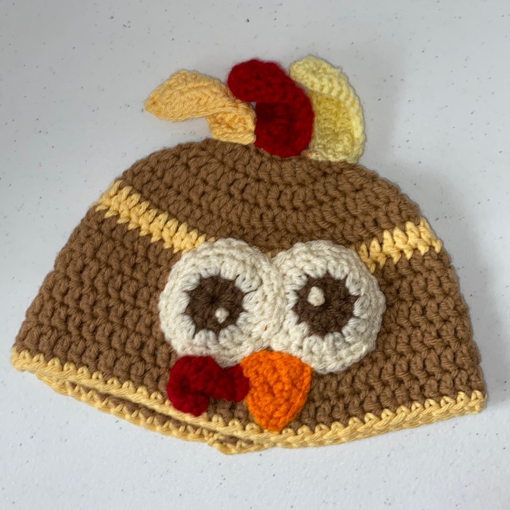 Hand Knit Turkey Hat
